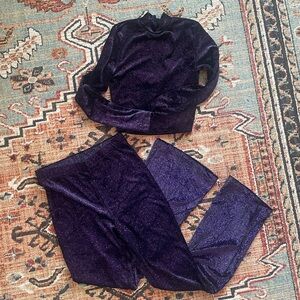 Purple Velvet Two-Piece Set